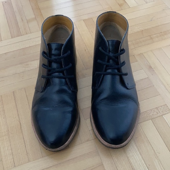 Clarks Originals classic black leather Desert ankle boots - Women’s 6.5 - Picture 5 of 14